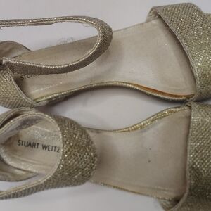 Stuart Weitzman Glittering Gold Heels